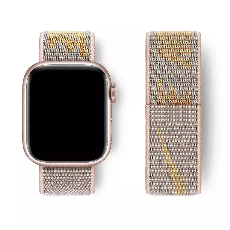 Pulseira Esportiva de Nylon para Apple Watch, Pulseira Nike, Pulseira Loop, iWatch 9, 8, 7, 6, 5, se2, Ultra 2, 45mm, 44mm, 41mm, 42 milímetros, 38 milímetros, 49 milímetros