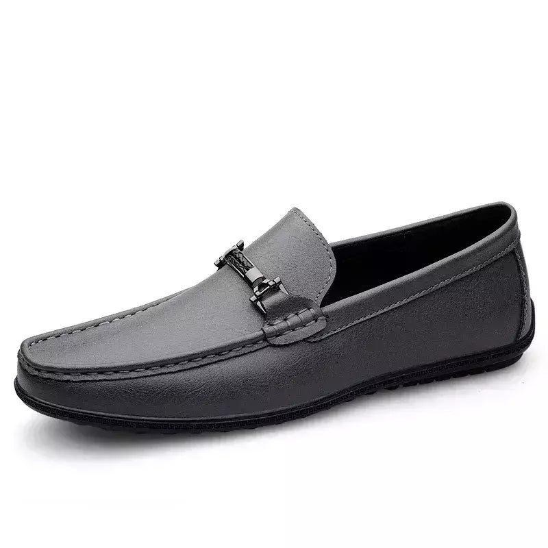 Sapatos de couro genuíno para homens, mocassins de negócios casuais, apartamentos artesanais para dirigir, moda que combina com tudo, nova chegada
