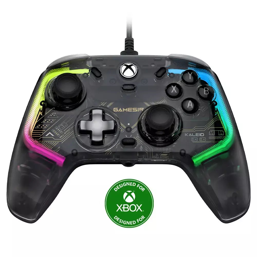 Gamepad com fio GameSir Kaleid Xbox Controller para Xbox Series X, Xbox Series S, console de jogos Xbox One, com joystick de efeito Hall