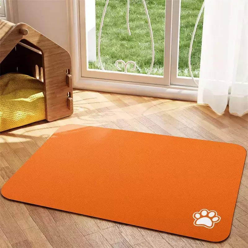 Tapete absorvente para alimentação de animais de estimação, tapete absorvente para cães e gatos, para comida e água, fácil de limpar, secagem rápida, para bebedores bagunçados
