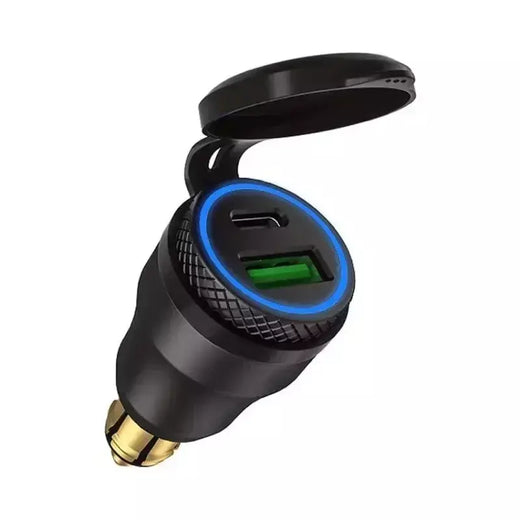 Carregador à prova d'água para motocicleta 30w qc3.0 usb tipo c pd adaptador de alimentação hella din tomada carregador rápido para bmw ducati triumph