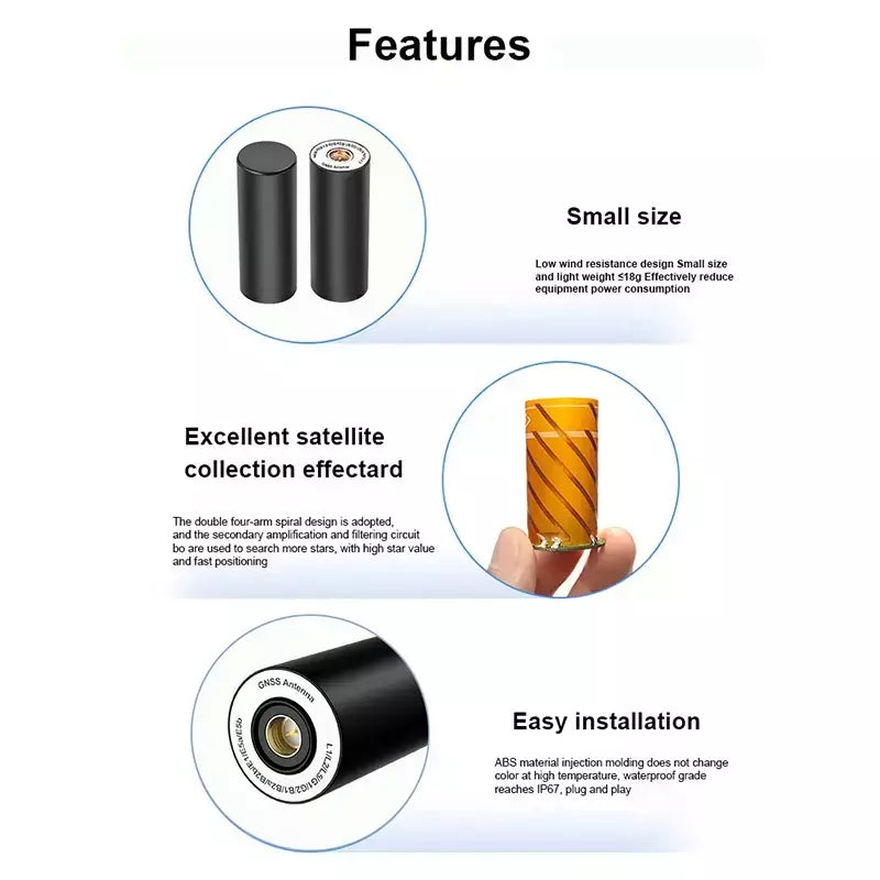 Antena helicoidal quadrifilária espiral de quatro braços multibanda gnss gps posicionamento de alta precisão conector sma antena helicoidal