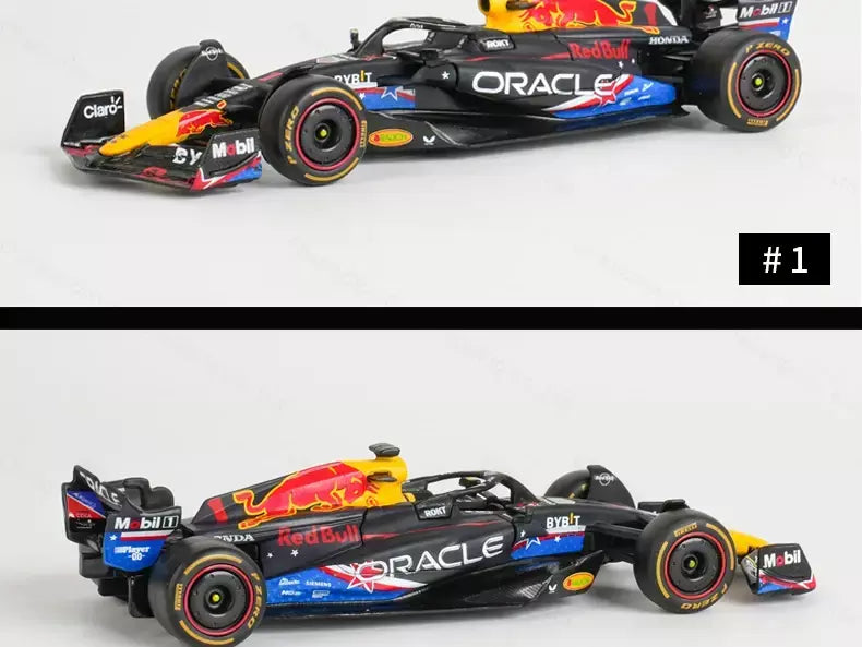 Bburago 1:43 Redbull 2023 RB19 Austin Miami Las Vegas GP # 1 # 11 F1 Racing Formula Car Simulação Estática Diecast Alloy Model Car
