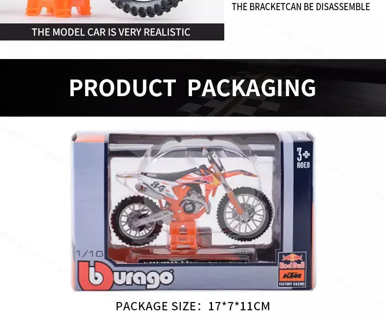 Bburago veículos colecionáveis sementemente revestido, edição de fábrica estática em fundição, modelo de motocicleta 1:18 e 2018