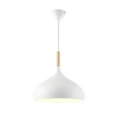 Nordic colorido lustre de madeira pingente luz quarto sala estar lâmpada led única cabeça alumínio crianças quarto luminária