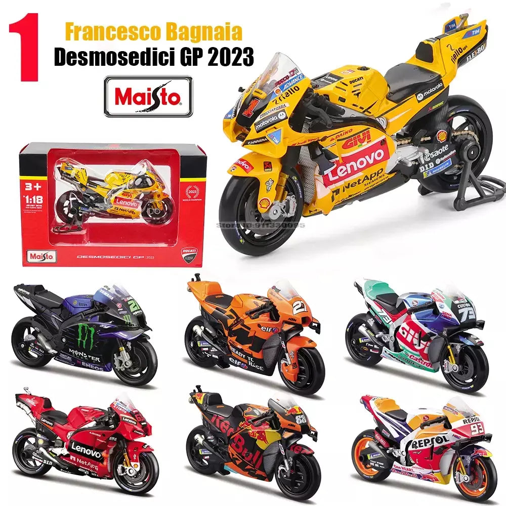 Maisto 1:18 NOVA Equipe Ducati Lenovo 2023 # 1 Bagnaia Champion Moto GP Racing fundição liga modelo de motocicleta coleção presente brinquedo