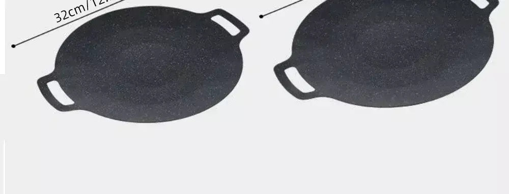 2025 churrasqueira pan antiaderente sem fumaça redonda ferro fundido portátil ao ar livre cozinhar chapa para acampamento piquenique churrasco fritar