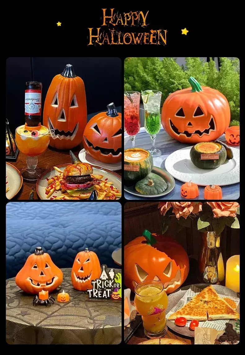 Decoração de halloween abóboras lâmpada para casa quintal jardim ao ar livre decoração halloween horror casa crânio festa adereços brilho no escuro