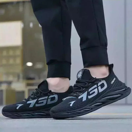 Tênis casual de slip-on masculino, tênis de corrida respirável, caminhada e treinamento ao ar livre, tênis na moda