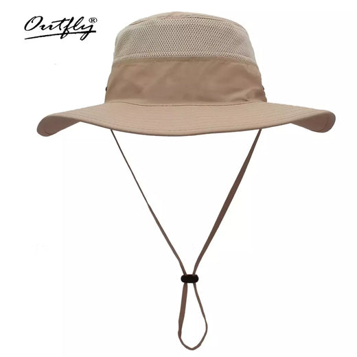Chapéu de balde para homens e mulheres, protetor solar de pescador, Chapéu Panamá Sol, Rede Respirável de Pesca, Chapéu Grande de Secagem Rápida, Chapéu Caminhada