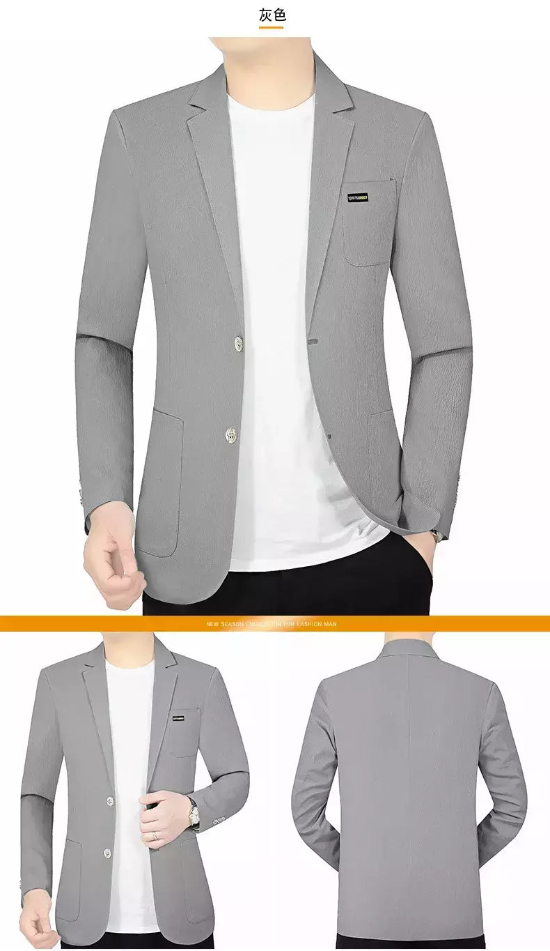 Blazers de negócios finos e respiráveis masculinos, casacos casuais, jaquetas de secagem rápida masculinas, alta qualidade, 4XL, verão, novo