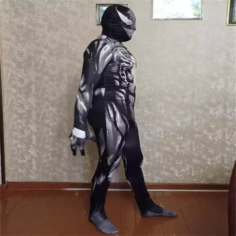 Vendas quentes halloween aranha mancosplay filme para festa terno do homem aranha crianças traje de veneno estilo 3d