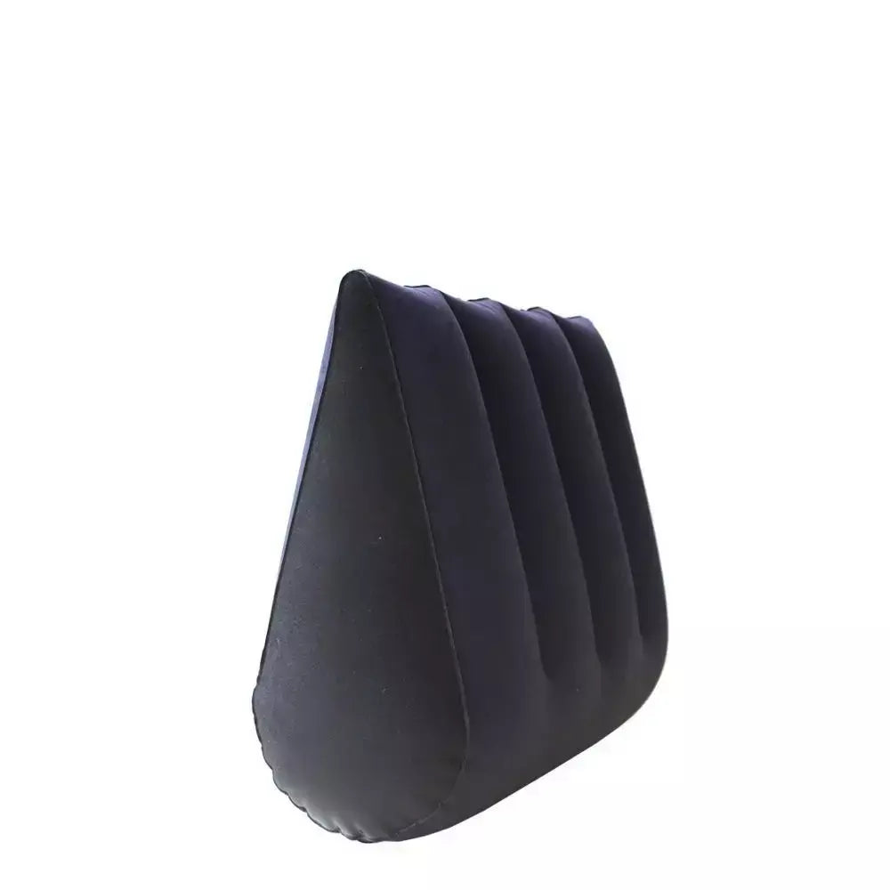 Travesseiro de silicone reunido em pvc, azul + preto, triângulo, cilindro, cunha, travesseiro inflável, macio, almofada relaxante, casa