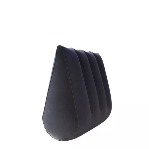 Travesseiro de silicone reunido em pvc, azul + preto, triângulo, cilindro, cunha, travesseiro inflável, macio, almofada relaxante, casa
