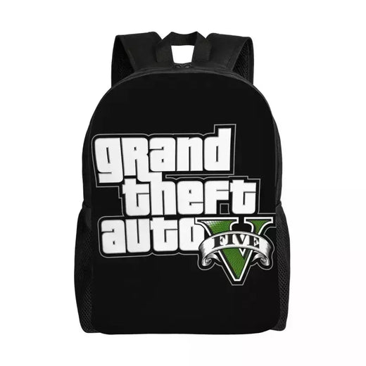 Jogo de aventura Grand Theft Auto Mochila de Viagem para Homens e Mulheres, Mochila Escolar para Laptop, Mochila Estudantil Universitária GTA