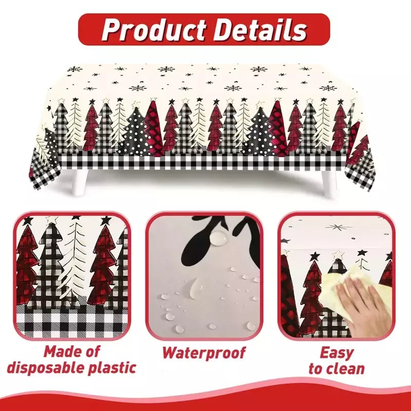 Toalha de mesa Merry Christmas Snowman para decoração de casa, toalha de mesa, inverno, ano novo, 2022, 2024