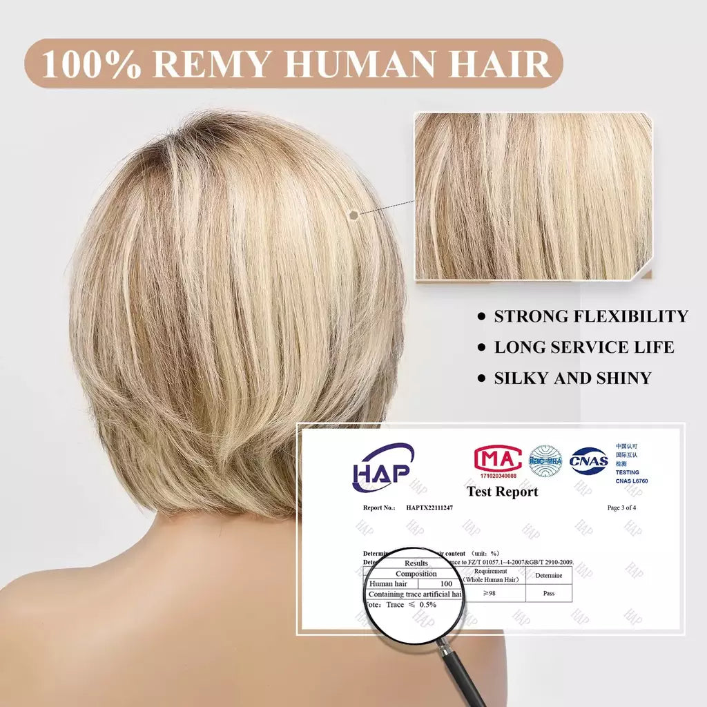 Marrom loira mista ombre cabelo humano perucas dianteiras do laço curto ondulado bob cabelo glolden loira remy peruca de cabelo humano para branco feminino diariamente