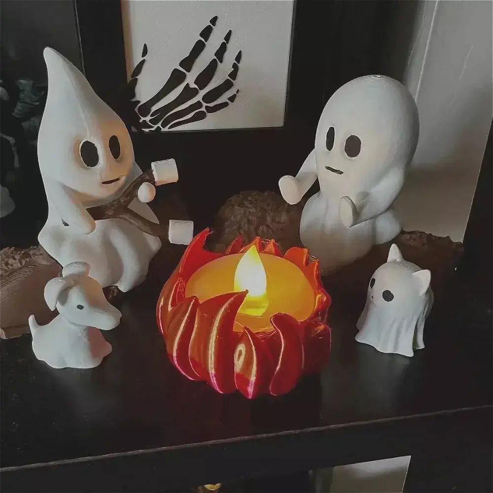 1 conjunto de halloween fantasma fogueira decoração assustador festa ao ar livre casa assombrada adereços assustador quintal cena reunião decoração presente
