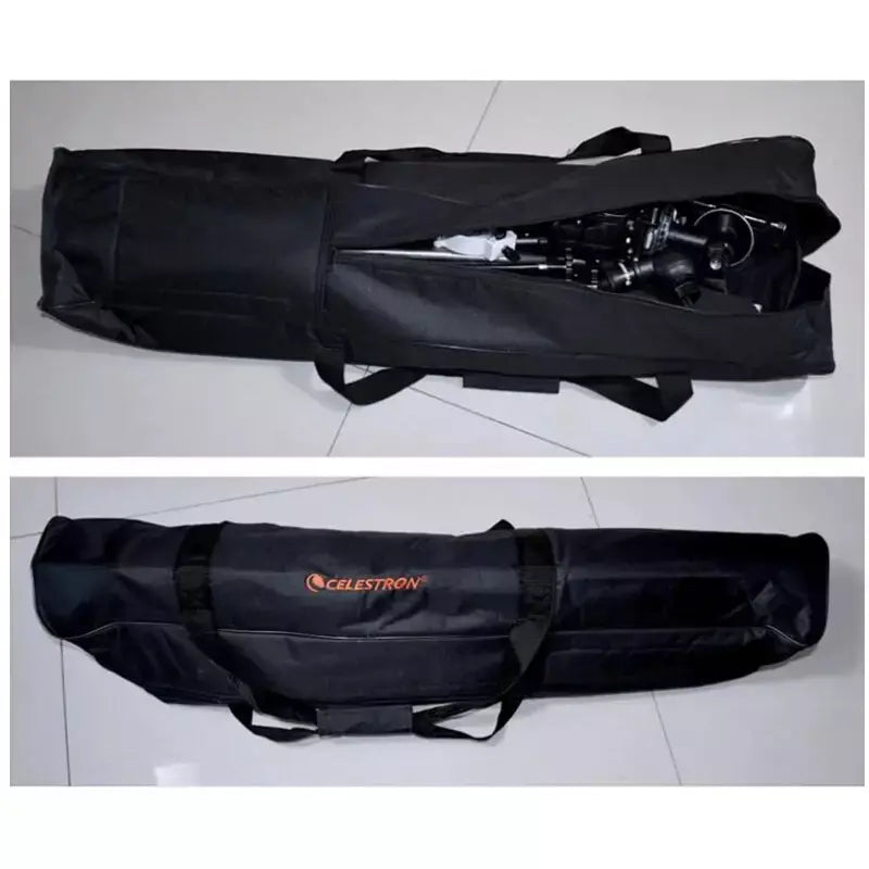 Bolsa de ombro para telescópio astronômico, bolsa de ombro 98-110cm com vários bolsos para celestron astromaster 80eq 90eq