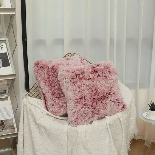 Capa de almofada luxuosa de pele sintética, capa de almofada super macia para sofá-cama, sala de estar, capa de almofada fofa, 45x45 cm, decoração de casa