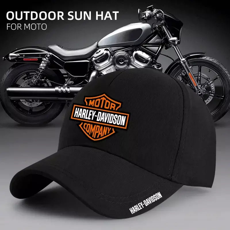 Carro 3d chapéu língua de pato para harley davidson sportster crachá boné moto boné de beisebol ajustável casual caminhão hip hop chapéu