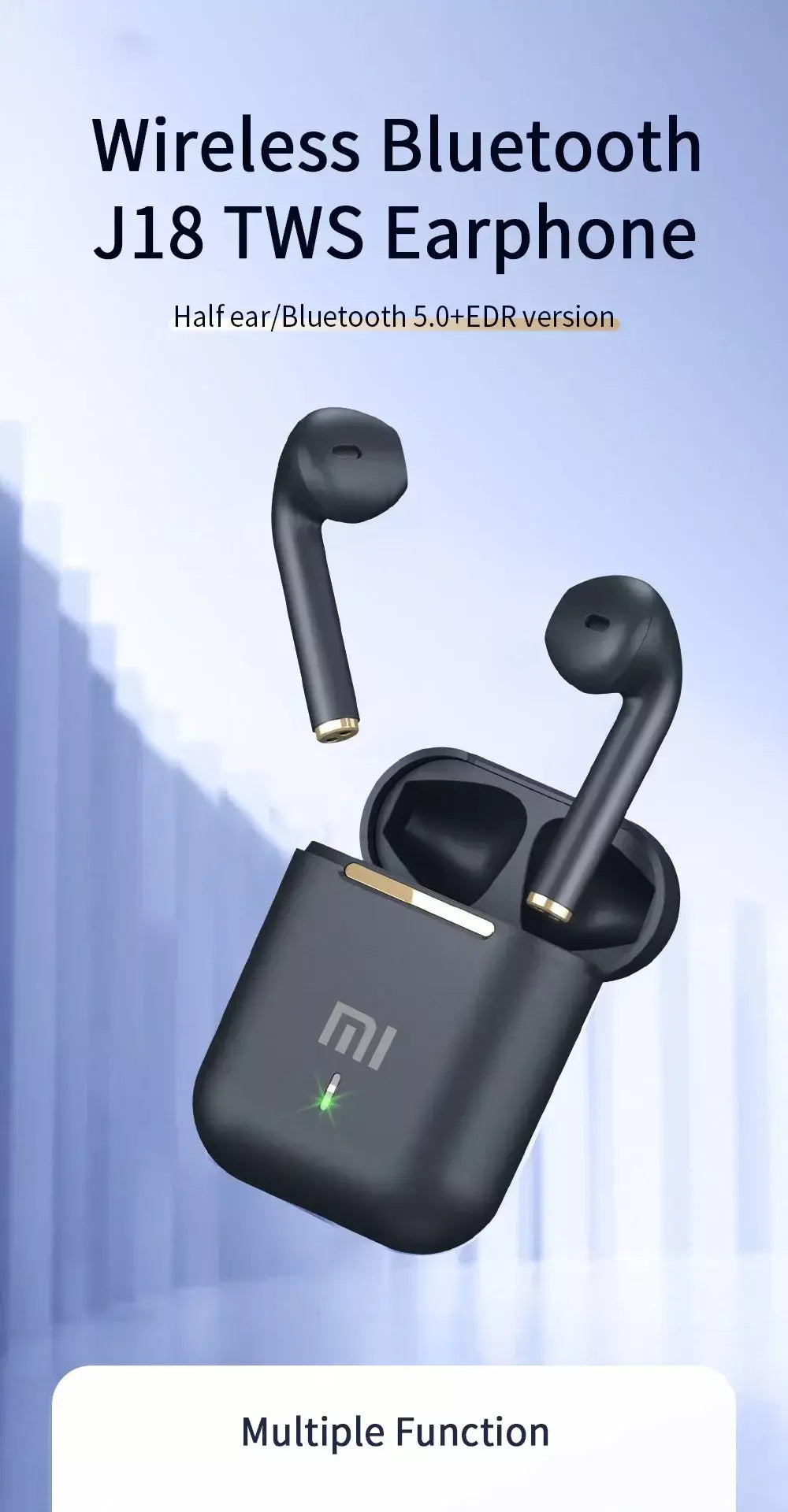 Original xiaomi j18 fone de ouvido sem fio fones bluetooth verdadeiro para estéreo esporte jogo tws fones ouvido no ouvido com microfone toque