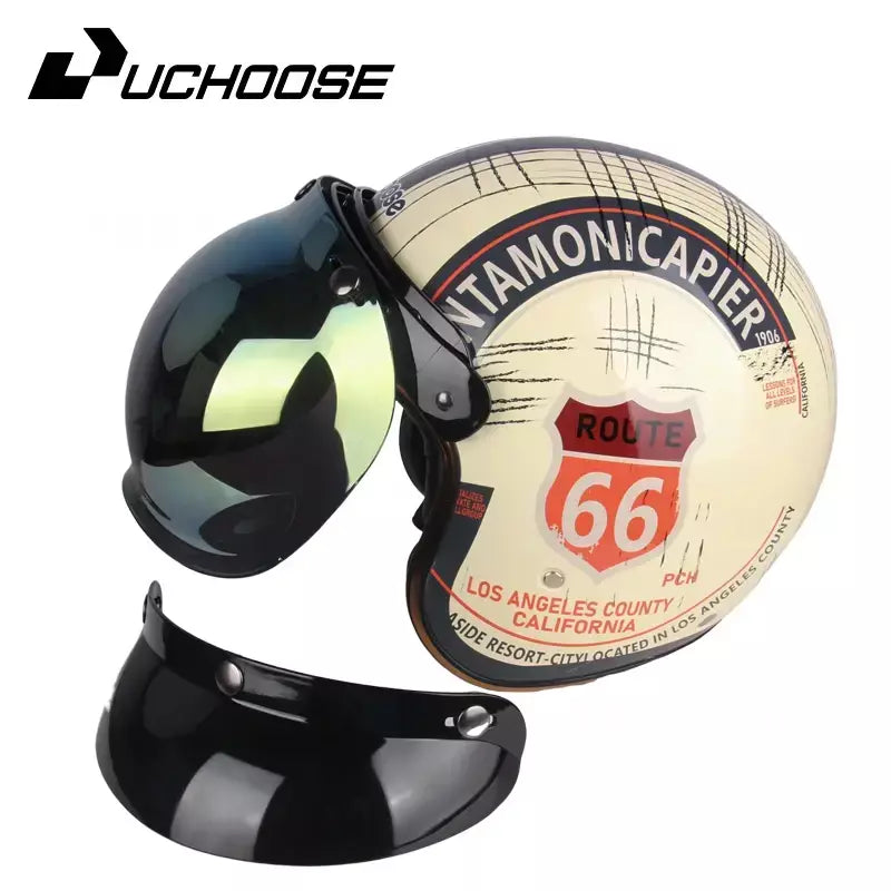 DOT Certificado Retro Capacete de Motocicleta Cafe Racer Rosto Aberto Casco Moto para Acessórios de Motocicleta Homens Cascos de Moto