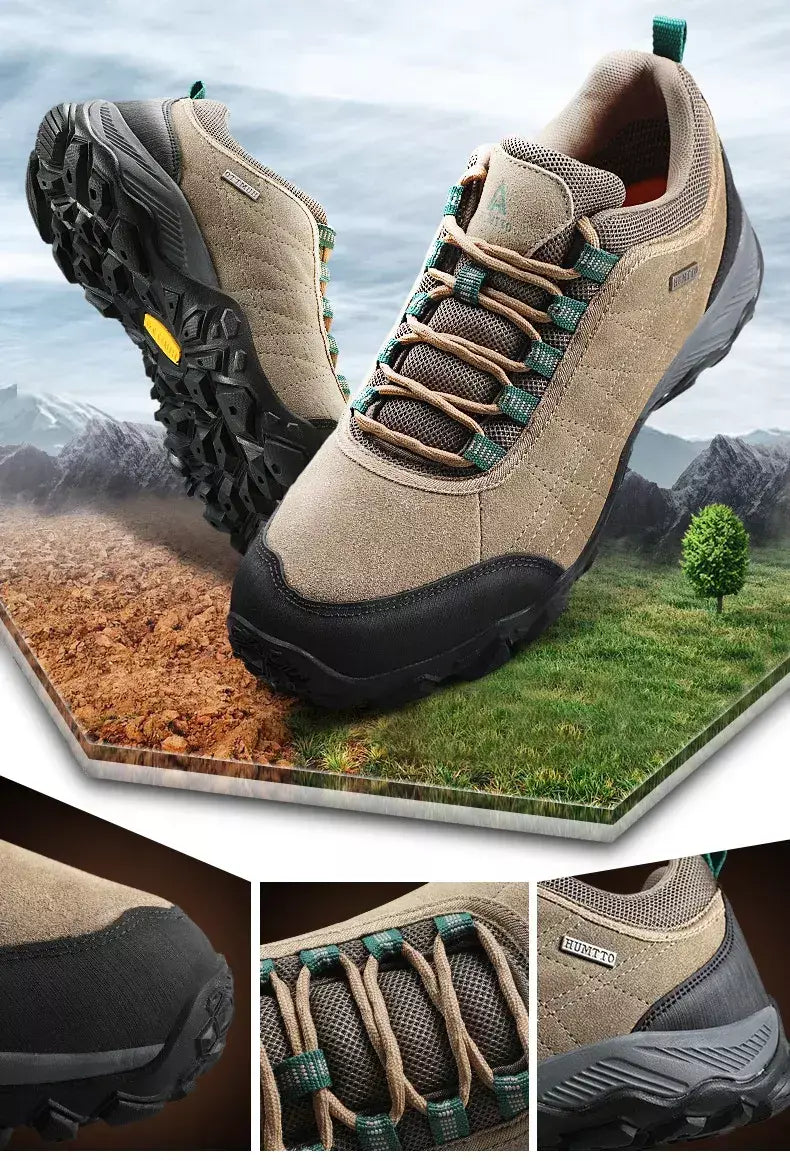 Humtto caminhadas sapatos dos homens de luxo designer inverno escalada trekking tênis para homens couro esportes ao ar livre trabalho homem sapatos 110282 Um