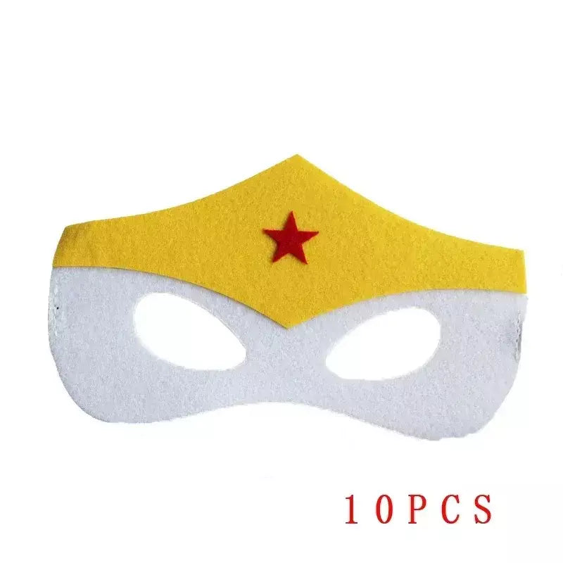 32/28/10 pçs/lote máscara de super-herói cosplay natal dia das bruxas crianças adulto carnaval festa adereços aniversário das crianças feltro masquerade