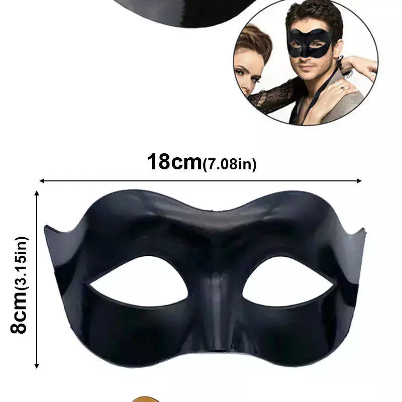 Mulheres homem sexy cavalheiro máscara de baile máscara de baile adereços festa de halloween preto branco retro máscara de plástico meia face cosplay máscara