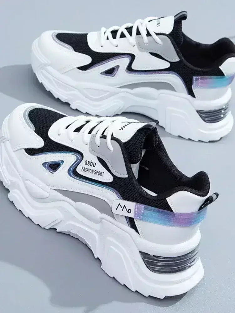 2025 tênis feminino plataforma sapatos planos mulher sapatos verdes formadores casuais senhoras tênis grossos sapatos femininos
