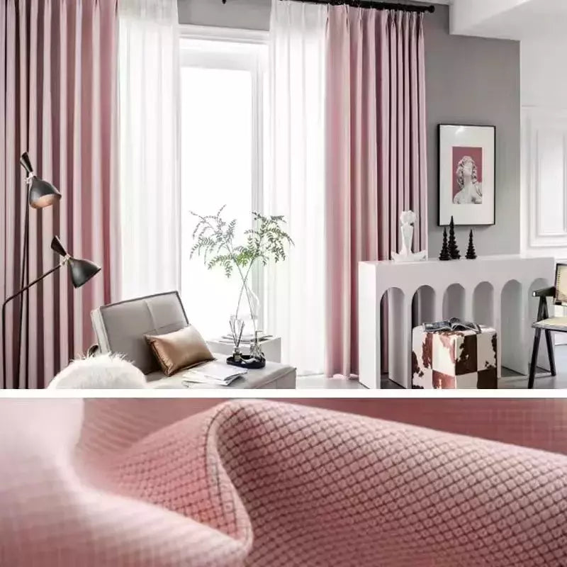 Insonorizados Linen Cortinas para sala de estar, simples quarto sombreamento, estrada forte, redução de ruído, tipo gancho, algodão espessado linho