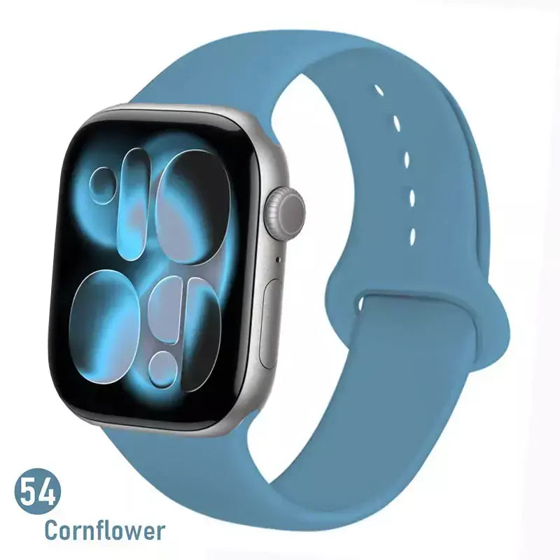 Pulseiras de silicone para apple watch pulseira 44mm 45mm 40 41mm 42-46mm pulseiras esportivas iwatch série 10 11 9 8 7 6 5 4 se ultra 3/2 49mm