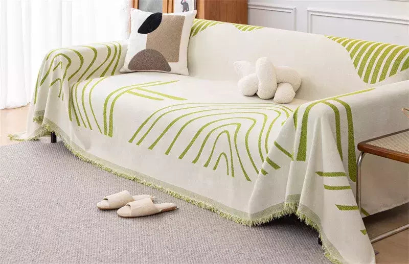 Chenille Sofá Throw Blanket com Tassel, Modern Luxury Cover, Four Season Sofa Cover, Full Covers, Dustproof, Toalha de casa, 1 Pc