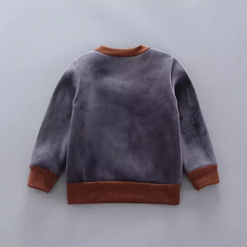 Conjunto infantil de três peças com capuz, terno casual confortável para menino, quente, fofo, moda menina, 12M-4 anos, outono, inverno, novo