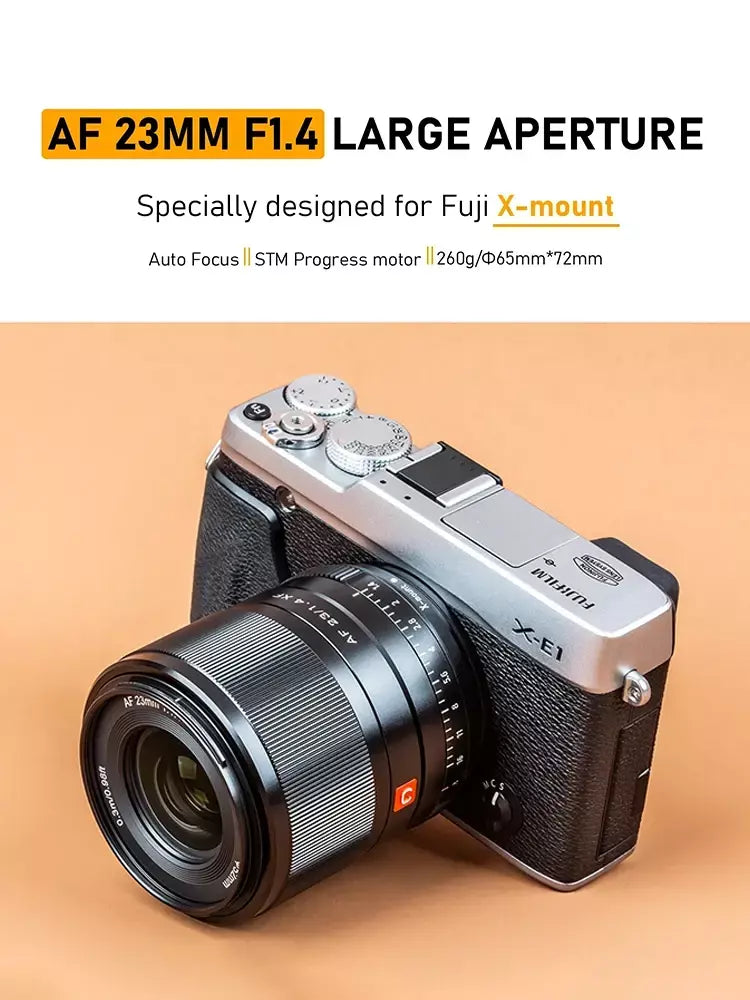 ?Do Brasil?Viltrox AF 23mm F1.4 Lente de câmera com foco automático APS-C para Sony E ZVE10 A6700 Fujfiilm XF Nikon Z Screen Z6 Z8 23 1.4