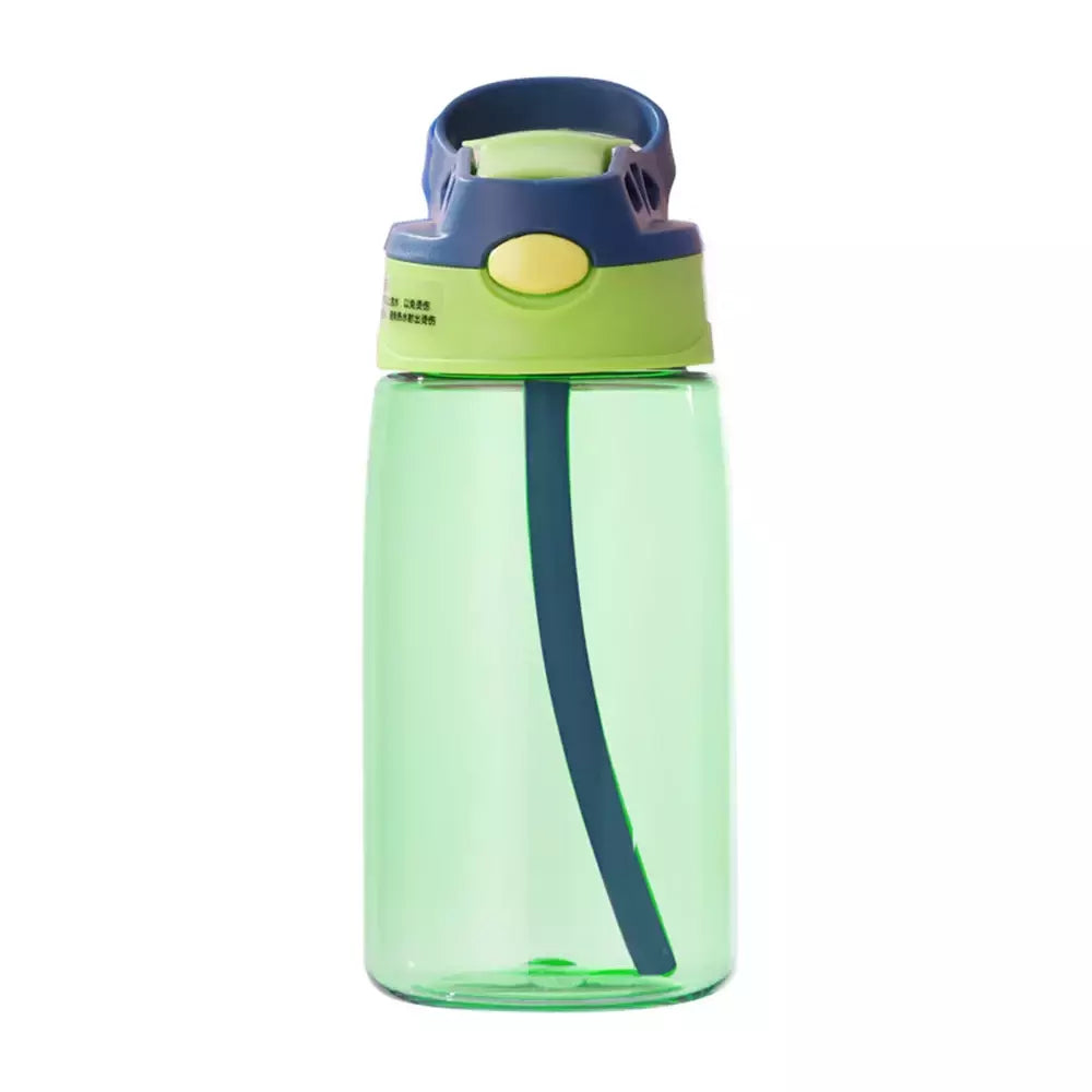 Bebê criativo dos desenhos animados alimentando copos com canudos, garrafas de água infantis, copos portáteis ao ar livre, à prova de vazamento, 480ml