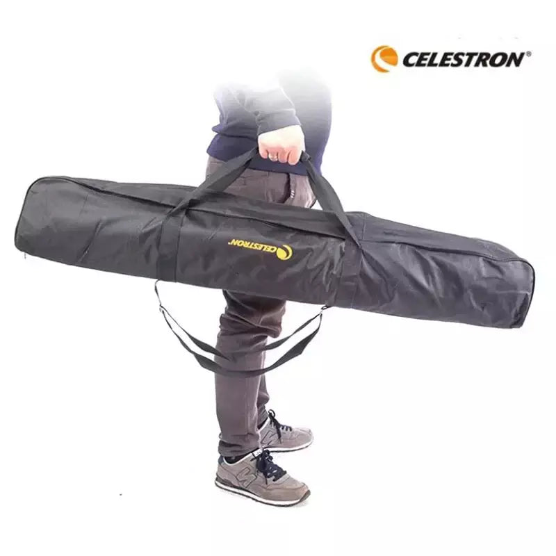 Bolsa de ombro para telescópio astronômico, bolsa de ombro 98-110cm com vários bolsos para celestron astromaster 80eq 90eq