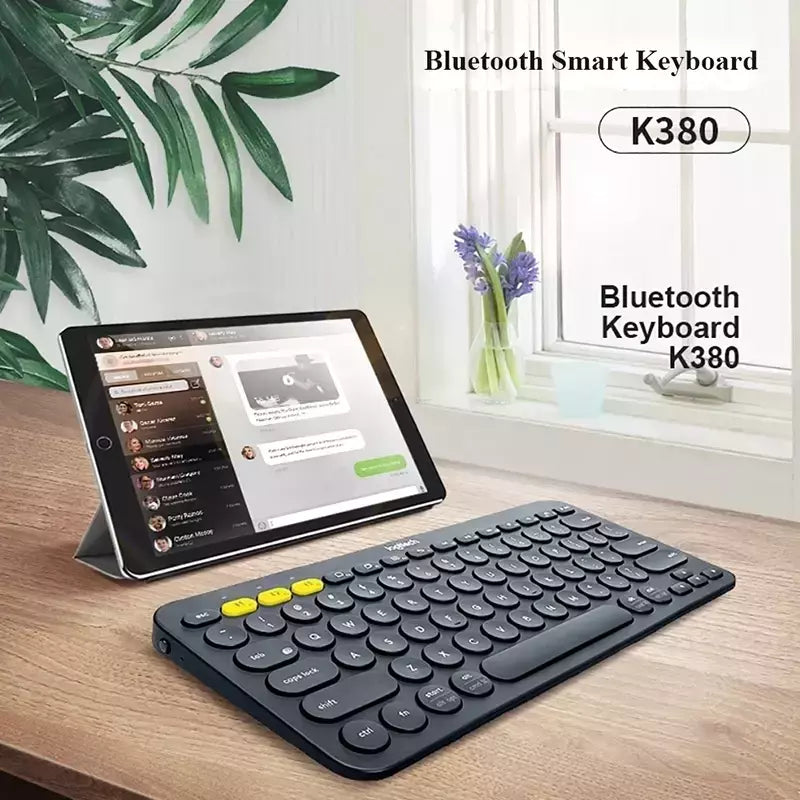 Logitech-k380 teclado bluetooth sem fio multi-dispositivo, ultra-fino, para windows, mac, chrome, ios, android