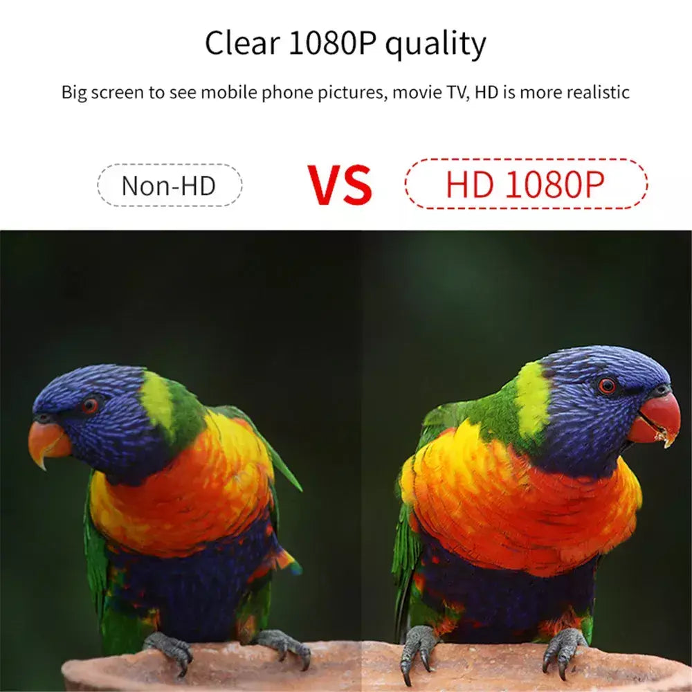 Transmissor de áudio e vídeo compatível com hdmi, espelhamento de tela, sem fio, 1080p, wi-fi, adaptador dongle para telefone, pc, tv, projetor
