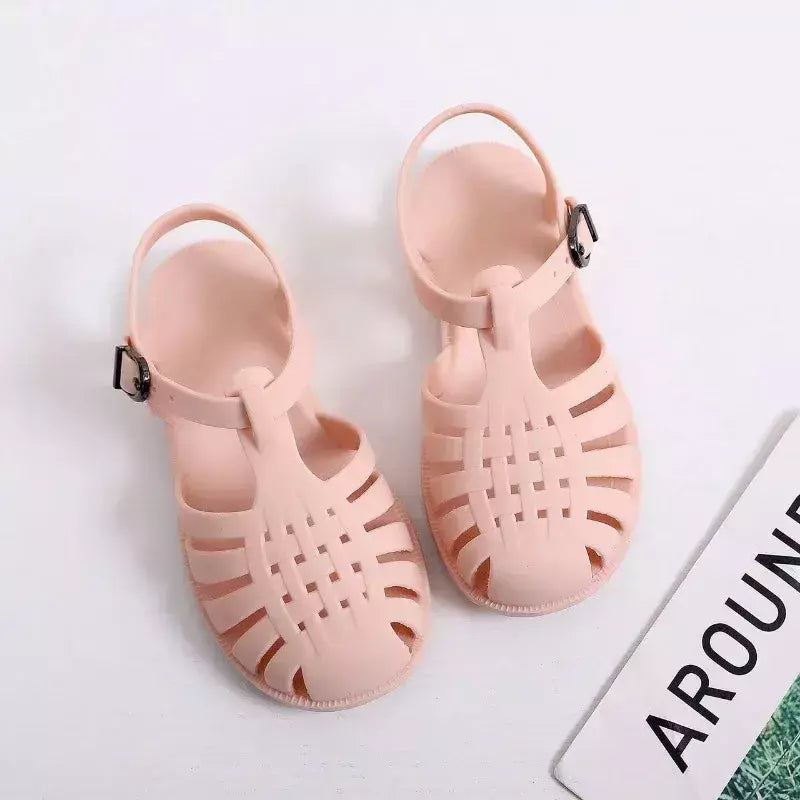 Criança sapatos de praia para o mar verão meninas sandálias gladiador bebê macio antiderrapante princesa geléia sapatos menino romano flip-flops