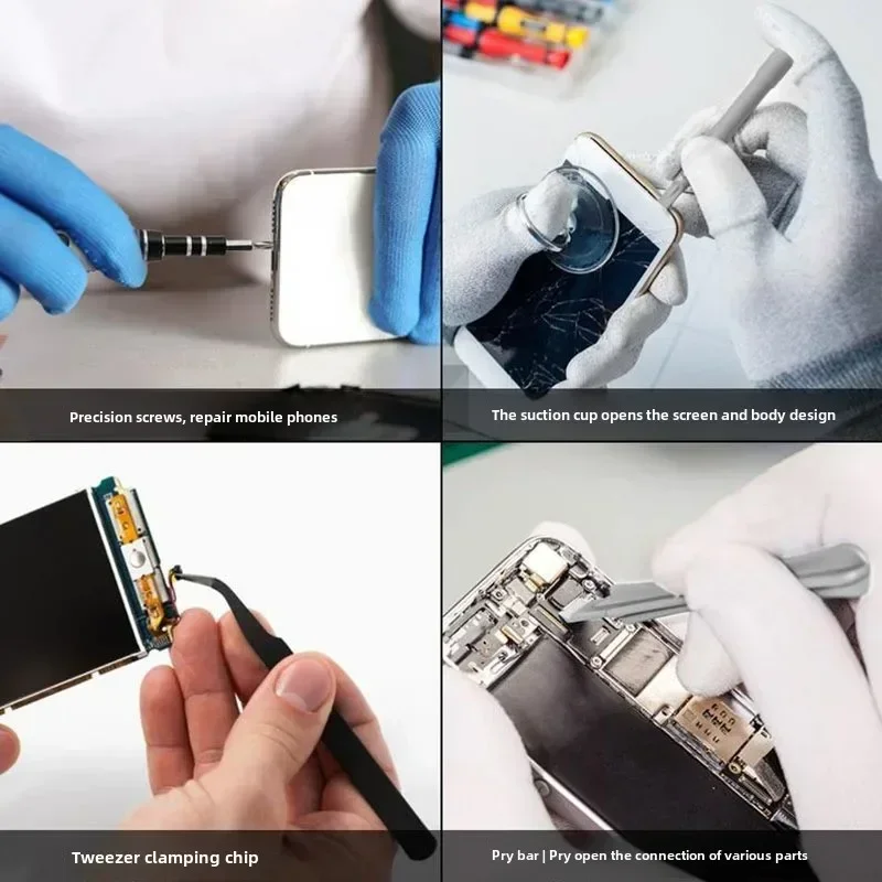 Conjunto de chave de fenda de precisão magnética 115 em 1, ferramentas de reparo eletrônico, driver de porca profissional para laptop, telefone, manutenção de pc