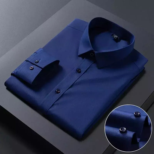 Homens de Manga Longa Stretch Camisas, Anti-Rugas Camisas, Slim Fit, Blusa de Negócios Sociais, Branco, Novo, S-8XL
