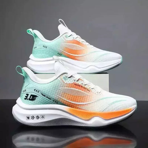 Sapatilhas esportivas casuais masculinas, Sapatilhas populares de malha de peixe, Tênis de corrida respiráveis, Moda
