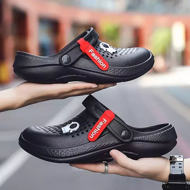 Chinelos leves e respiráveis EVA, sapatos masculinos de jardim, tamancos de casais, sapatos casuais de praia, sandálias ao ar livre, moda, novos