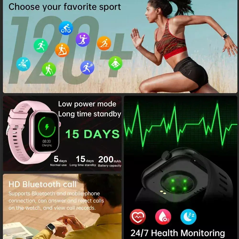 Xiaomi senhora relógios 2026 novo relógio inteligente feminino tela de toque completa bluetooth chamada à prova dwaterproof água esporte rastreador fitness smartwatch masculino