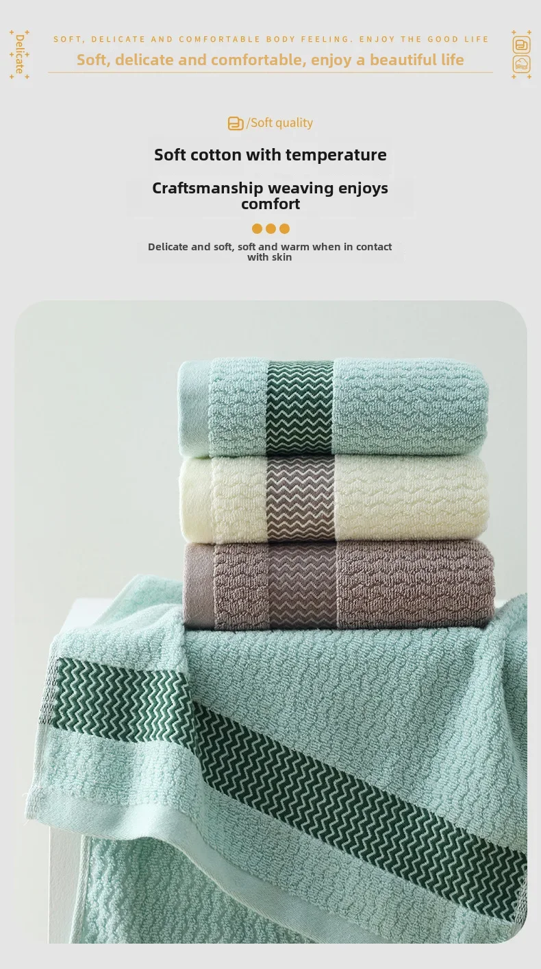 Absorvente Soft Face Toalhas para Adultos, Toalhas Domésticas, Algodão Grosso, Não é fácil de derramar, Lint, Atacado