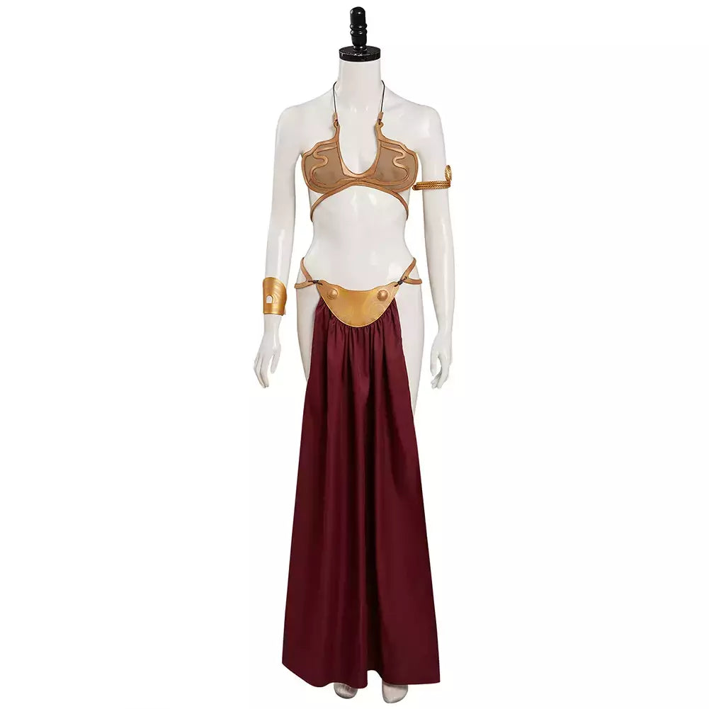 Princesa leia cosplay traje filme espaço batalha fantasia sexy escravo vestido biquíni terno feminino festa de halloween roleplay outfit