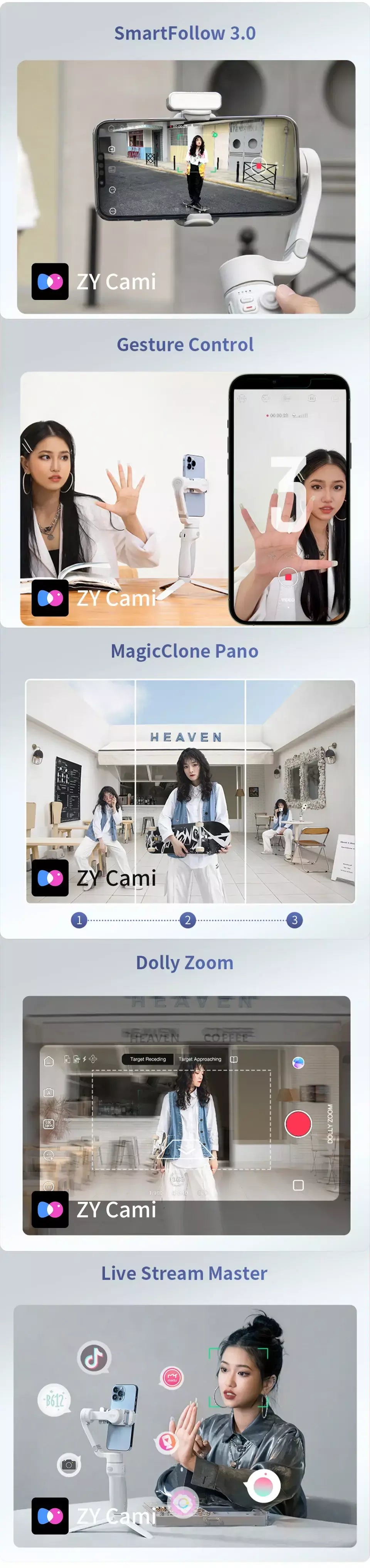 Do brasil sem taxa ZHIYUN-Suave Q4 Smartphone Gimbal, Estabilizador Portátil de 3 Eixos, Gimbals de Telefone para iPhone 15 Pro Max, Huawei, Samsung, Xiaomi, Oficial