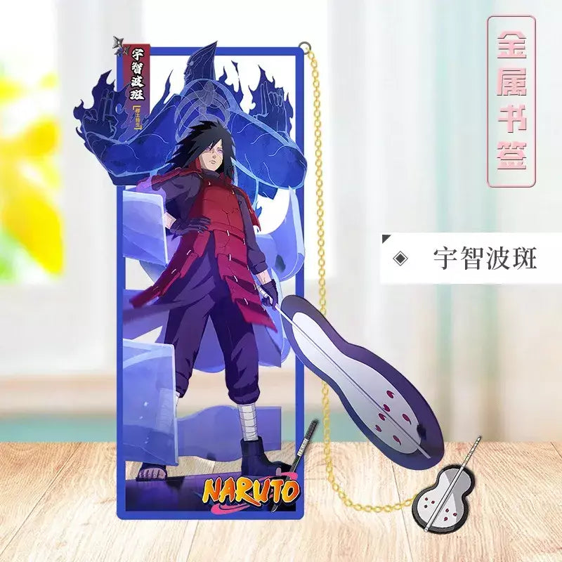 Naruto anime japonês periféricos metal artesanato marcador ornamentos de mesa colecionáveis presente de aniversário criativo para namorado menino brinquedo